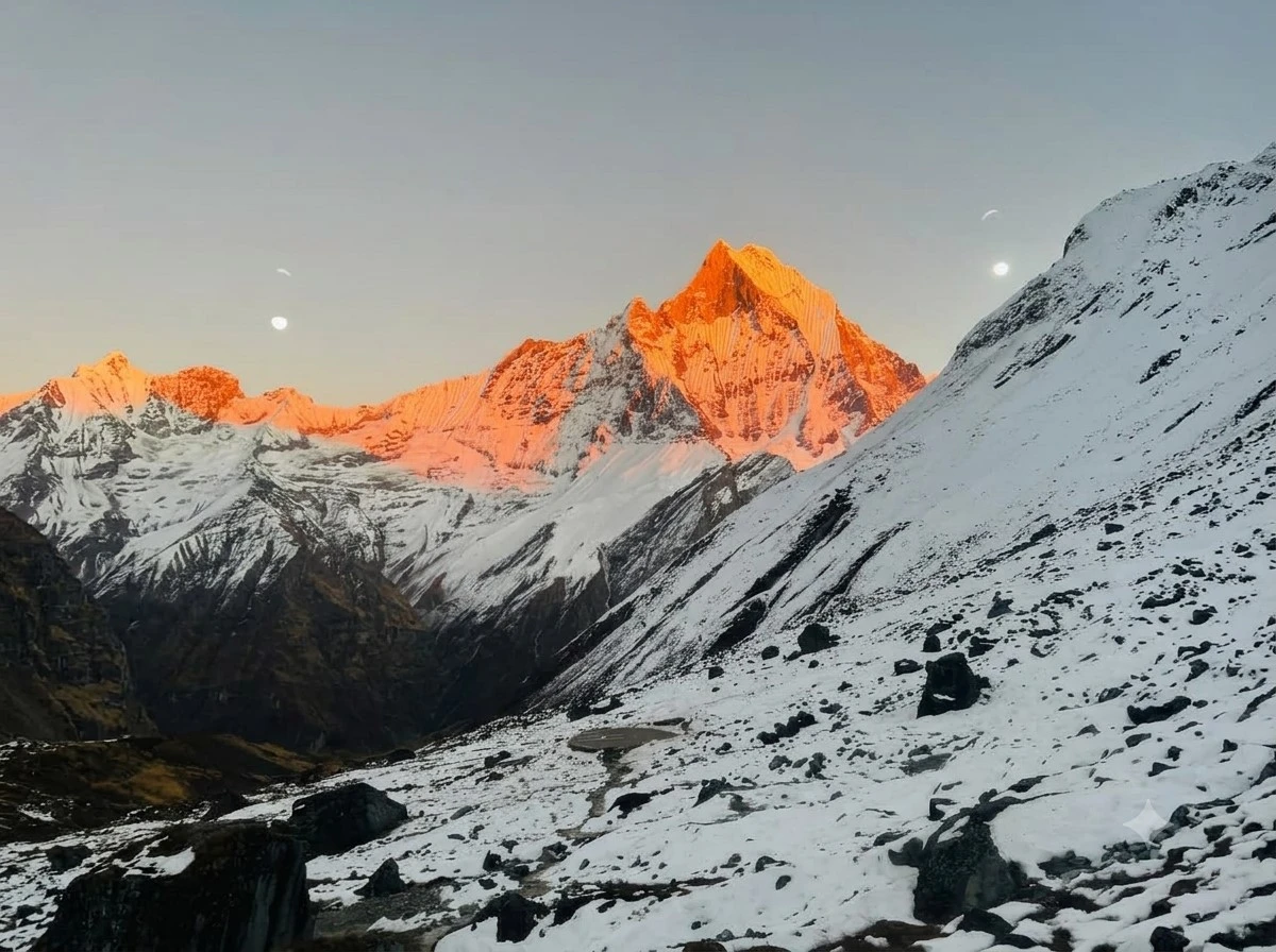 Beautiful view fishtail mountain