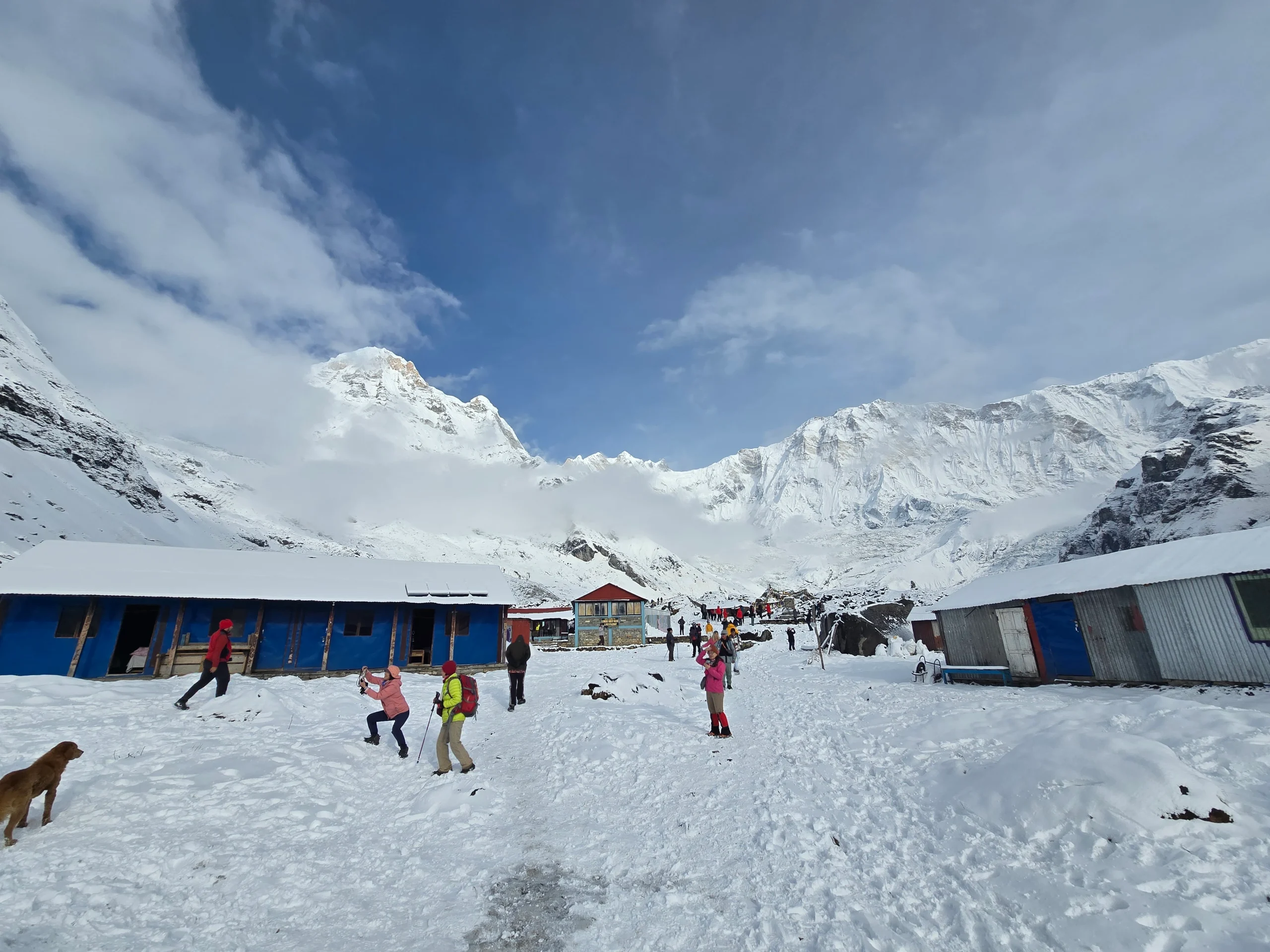 snow in annaurna base camp